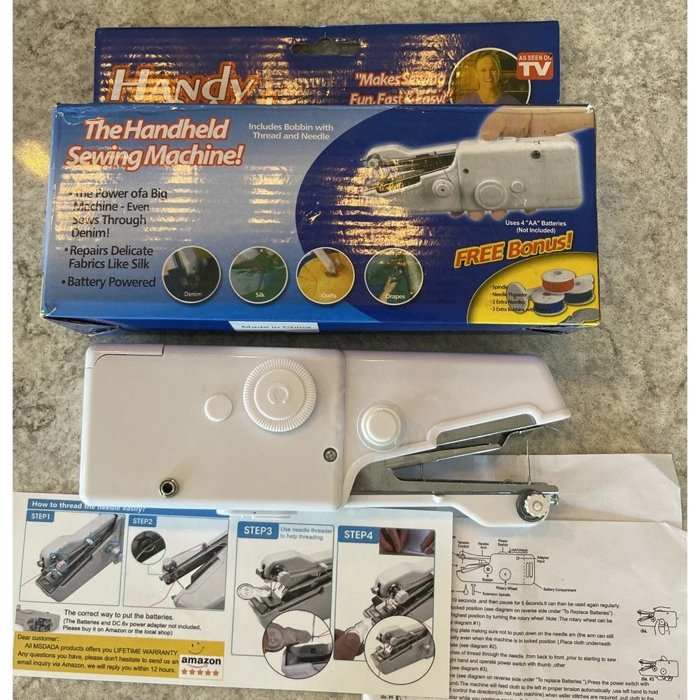 Portable Handy Stitch Battery Power Handheld Sewing Machine Seamstress